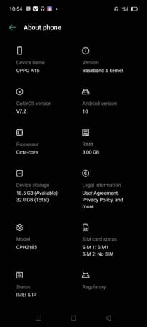 A picture of OPPO A15 MPYA BADO