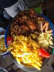 A picture of Grilled chicken with chips