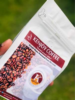 A picture of KenJoyCoffee s 250g pack meticulously crafted to captivate your senses