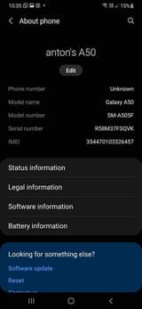 A picture of Samsung A50