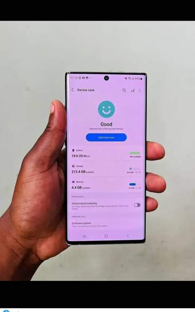 A picture of Samsung note 10 plus original full display