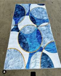 A picture of 3D bedside carpets