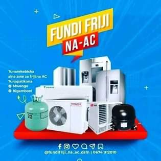 A picture of Fundi friji na ac tupo mwenge pamoja na kigamboni 0688876065