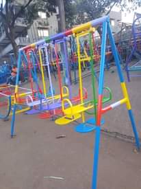 A picture of Metallic play ground swings available 256754797112 256783095025