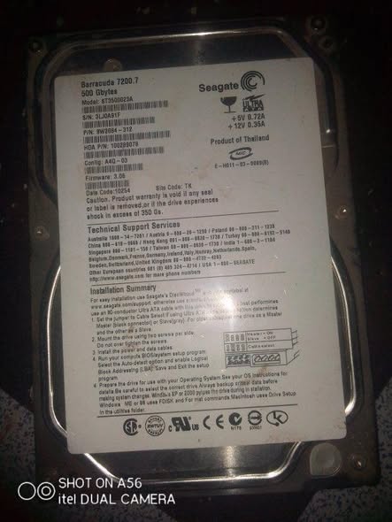 A picture of HDD monitor and All in one Desktop computer