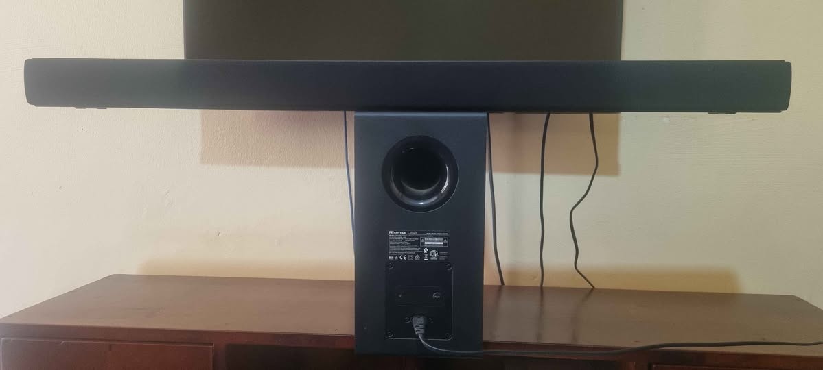 A picture of HISENSE SOUND BAR HS3100 480W 3 1 CHANNEL 0745790982