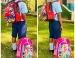 A picture of School bags available Order prices Contact us on watsp no.