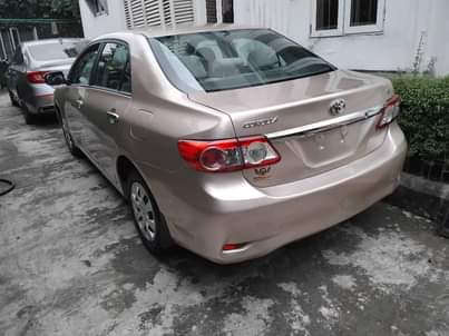 A picture of Toyota corolla 2012 model very clean in and out nothing