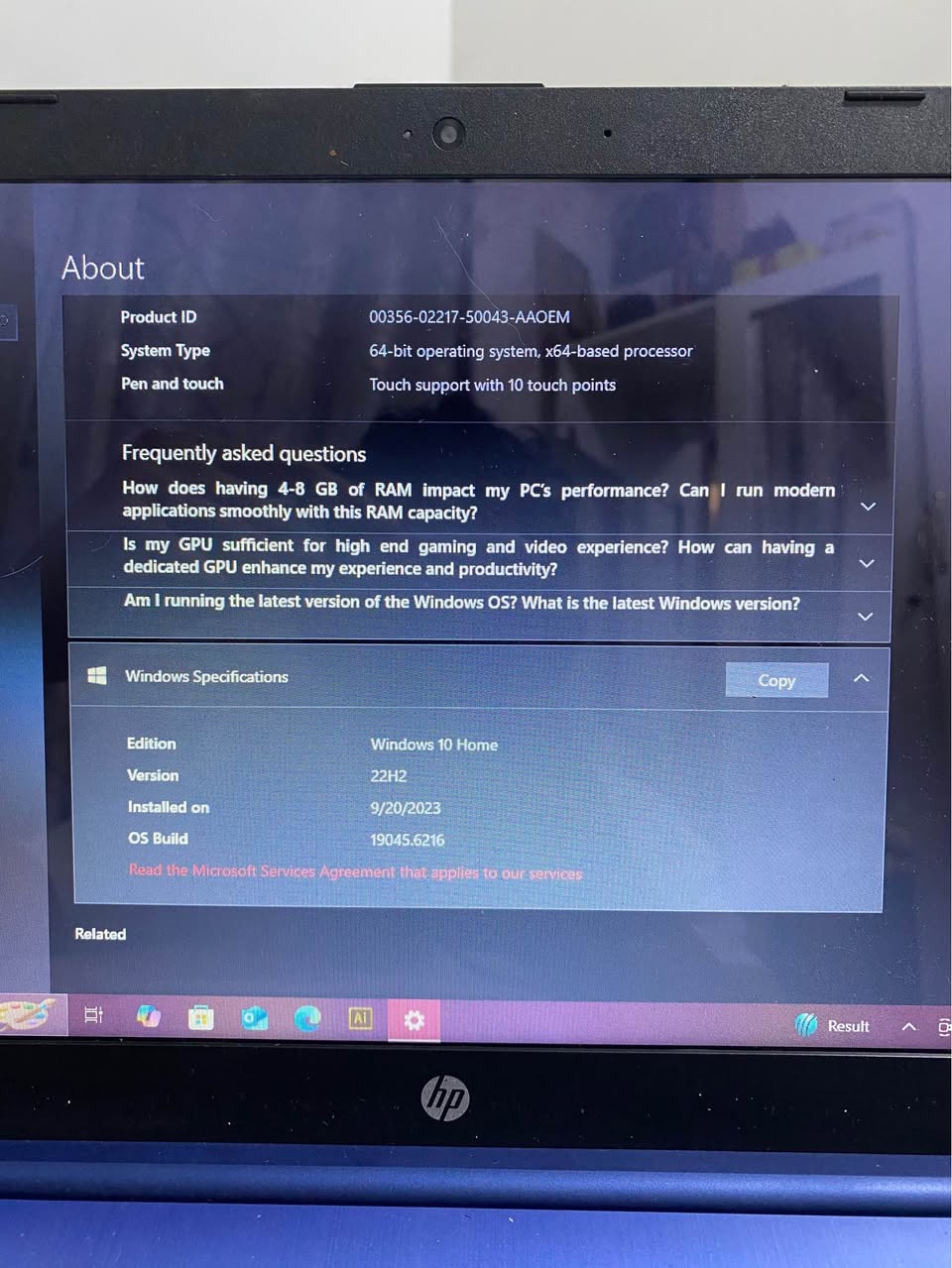 A picture of HP Stream 14 4GB RAM 58GB SSD Very Clean
