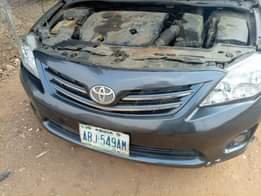 A picture of Distress Neatly used Corolla 2012 model with good English and