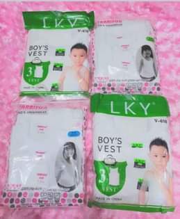 A picture of White Vests for children age boys and girls 2 13years