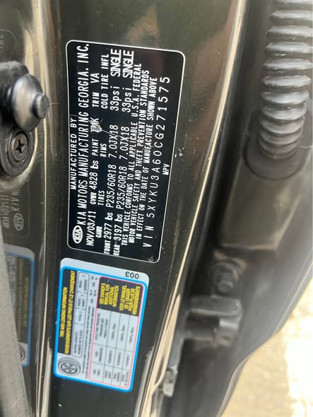 A picture of Foreign used Kia Sorento 2012