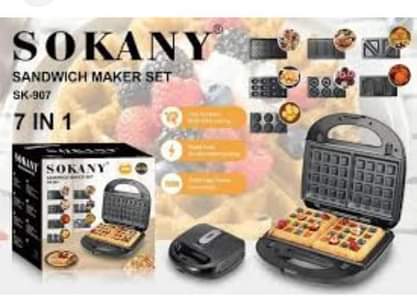 A picture of SOKANY 7 in 1 sandwich maker set Message Saadia on