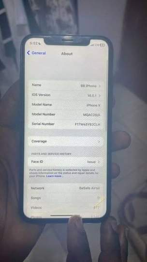 A picture of iPhone x