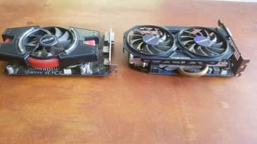 A picture of Radeon HD 6670 and Nvidia GTX 750ti Available