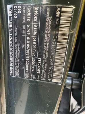 A picture of Benz ML upgraded GLE 2013 Used but not registered 2021