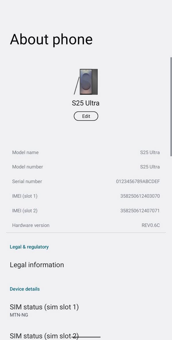 A picture of S25 Ultra