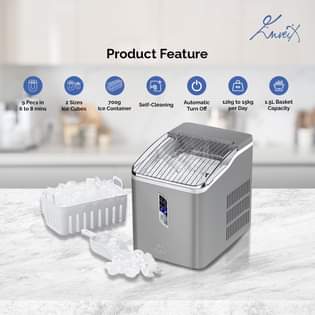 A picture of Enveix Automatic Ice Maker 9 Cubes 12KG