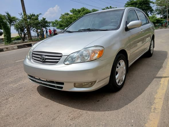 A picture of 2004 corolla 2025 registered 2025 on custom registered but not