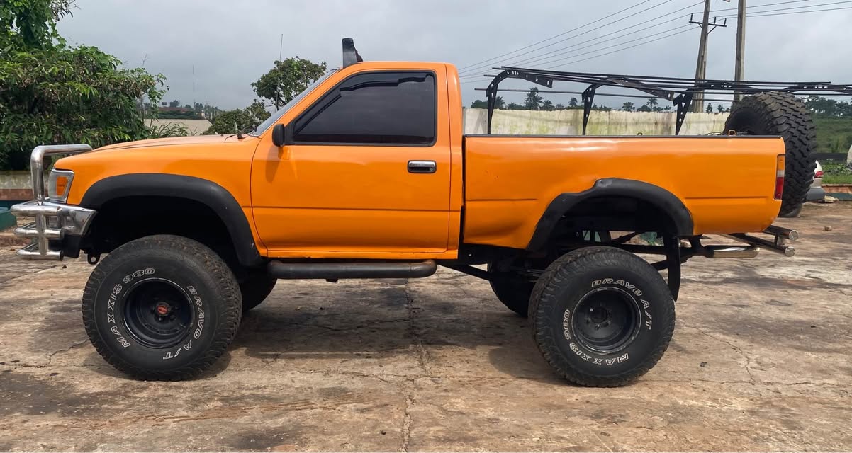 A picture of American customized off road Toyota truck
