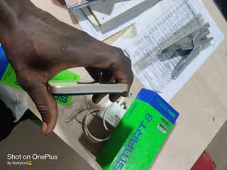 A picture of Inifinix smart 8 with full accessories no single fault selling