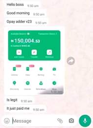 A picture of ONLY OPAY USER SHOULD SAY HELLO 08082695314