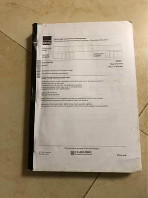A picture of Past papers for sale