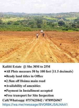 A picture of Titled near Plots of Land in Wakiso District