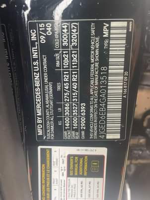 A picture of Mercedes benz Gle450 2016