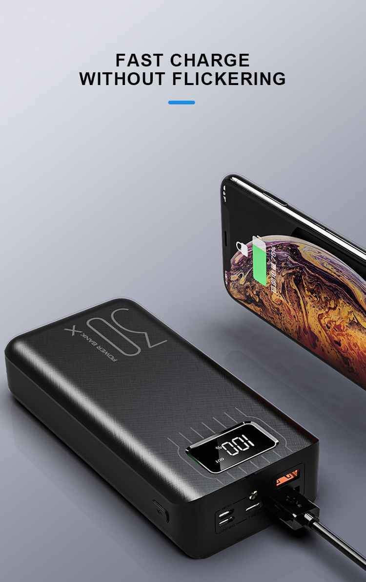 A picture of High capacity led light display 30 000mah power bank