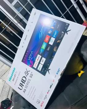 A picture of Hisense smart TV 55 A6 series 4k display at 1m