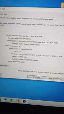 A picture of HP 15s i5 laptop 11th gen 256GB SSD drive 8GB