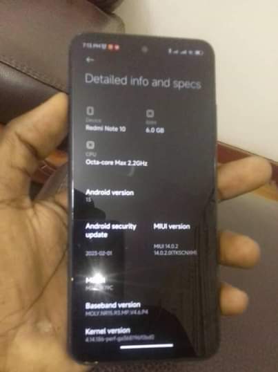 A picture of Redmi note 10