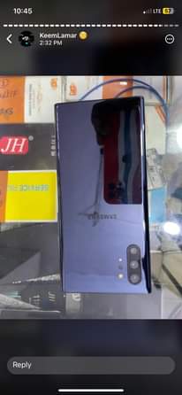 A picture of Samsung Galaxy Note 10plus 256Gb 12Gb Ram