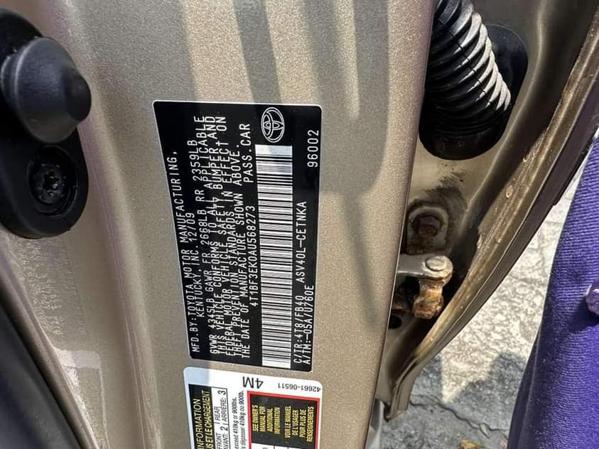 A picture of Foreign 2010 camry 2024 entry