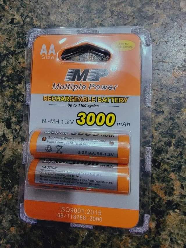 A picture of Rechargeable batteries AA AAA and other types