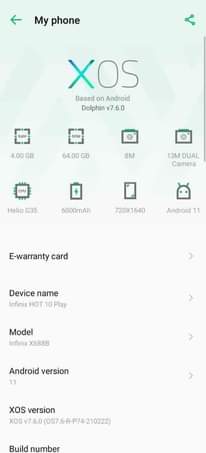 A picture of 1 month old Neatly used Hot 10play