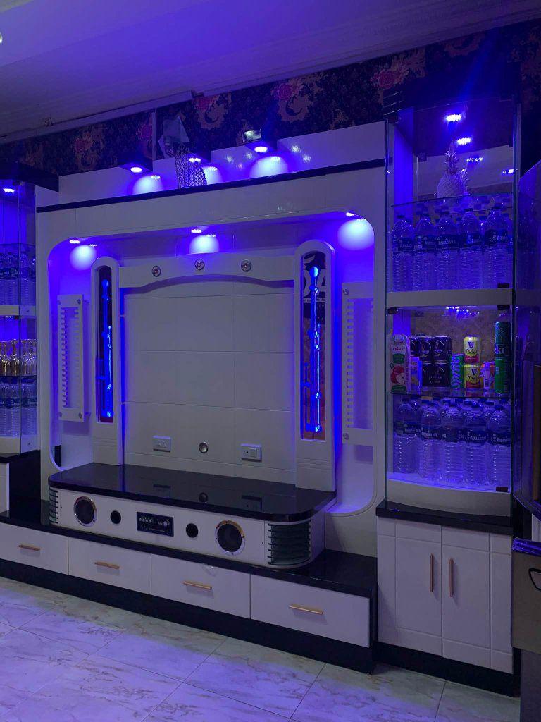 A picture of Imported TV stand with many features