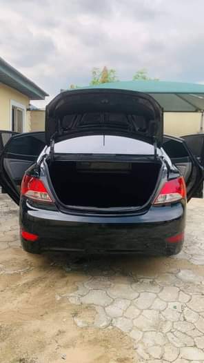 A picture of Distress Hyundai accent 2012 model Only fault is brain box