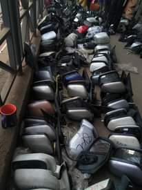 A picture of car side mirrors
