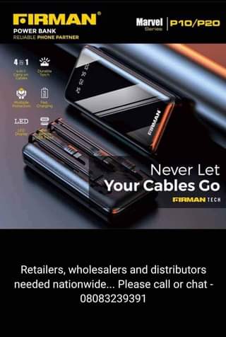 A picture of 15000MAH POWER BANK Firman Super Strong Brand