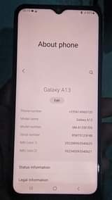 A picture of Samsung Galaxy a13