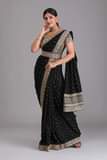 A picture of Designer Chinon Unstitched Saree