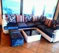 A picture of L shaped sofas