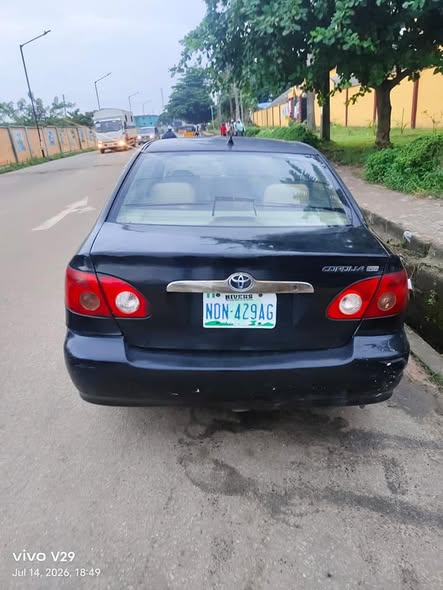 A picture of Toyota corolla perfect condition