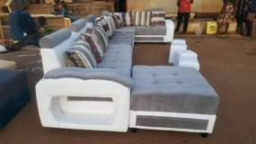 A picture of L shaped sofas