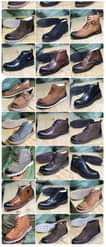 A picture of classic men s shoes of all kinds and sizes contact