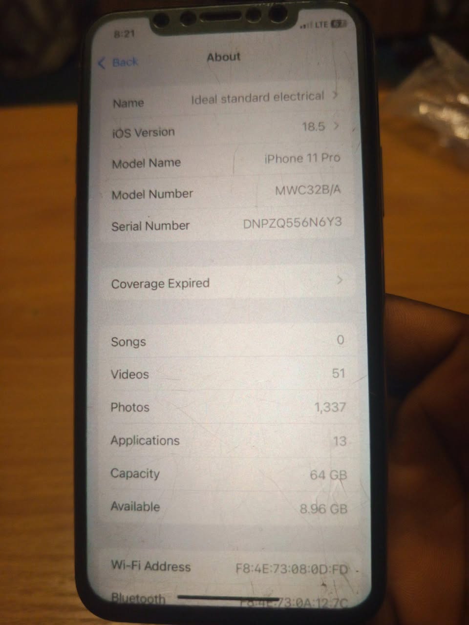 A picture of iPhone 11pro