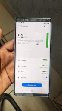 A picture of Samsung galaxy note9