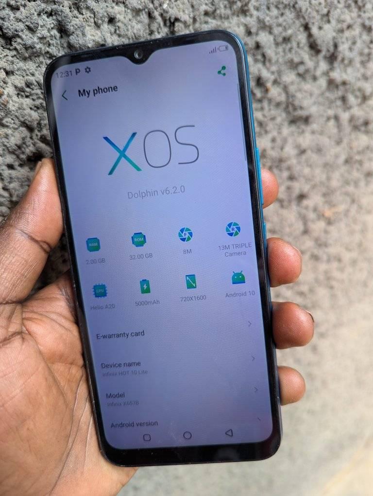 A picture of Infinix hot 10 lite